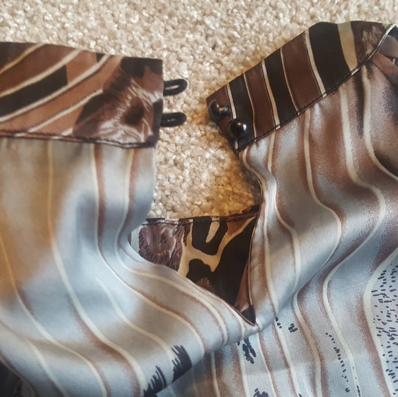 Jaipur animal print halter neck detail sleeveless blouse Sz M - Picture 5 of 8